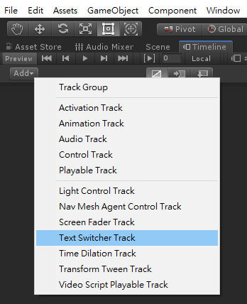 Text Switcher Track